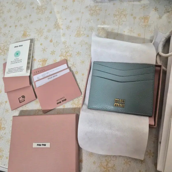 [BUNJANG] Miu Miu Leather Card Holder Wallet / 미우미우 가죽 카드홀더 카드지갑