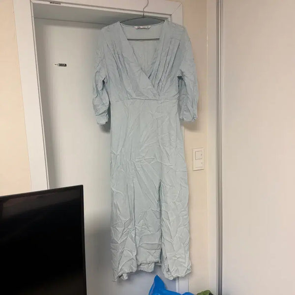 [BUNJANG] Zara Long Dress Sky Blue S / Zara 자라 롱 원피스 스카이블루 S 의류재고 재고처리 의류처분 땡처리 옷장정리