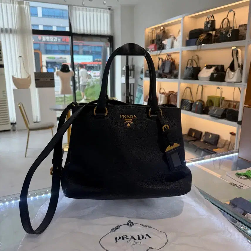 [BUNJANG] Prada Vitello Phoenix Bag Navy / [정품] 프라다 비텔로 피닉스 백