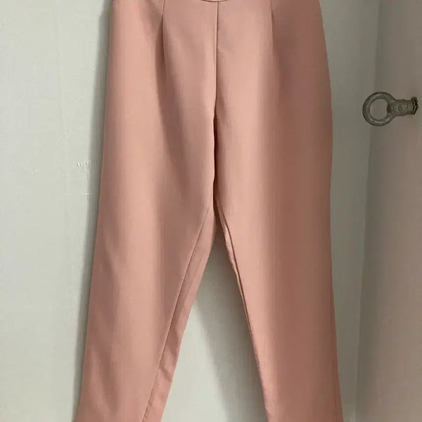 [BUNJANG] Linen Wide Pants with Pintuck and Back Elastic Waistband - Free Size / 린넨 와이드 팬츠 핀턱 뒷밴딩 슬랙스 / 사이즈 free