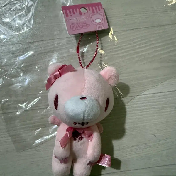 [BUNJANG] Gloomy Bear Pink Ribbon Plush Keychain / 글루미베어 핑크 키링