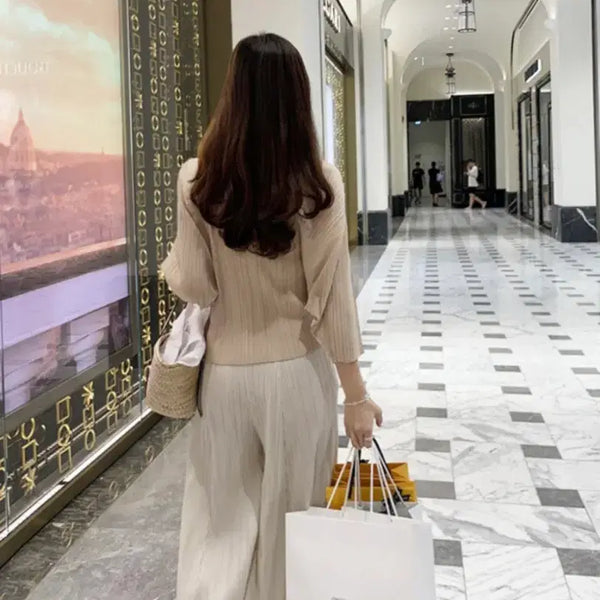 [BUNJANG] JADEMONG Dove Ivory/Ivory Pleats Set / 제이드몽 도브아이보리/아이보리 플리츠 세트