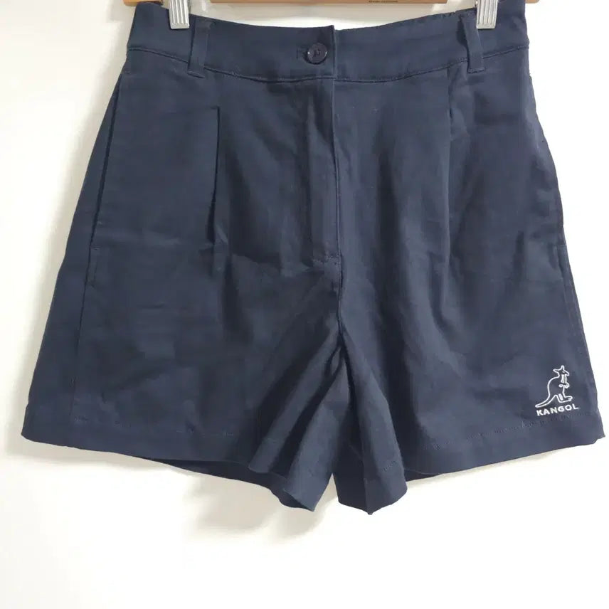 [BUNJANG] Kangol Kangaroo Embroidery Pleated Shorts Navy / [M] 캉골 캥거루 자수 핀턱 숏팬츠/반바지 (네이비)