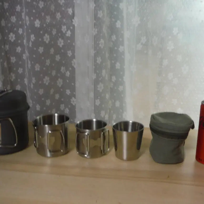 [BUNJANG] Kovea Frikseus Lightweight Aluminum Cookware Pot and Stainless Steel Mug Cup Set with Vacuum Tumbler / (코베아 프릭스) 이스케이프 코펠과 등산 머그컵 세트 진공물컵