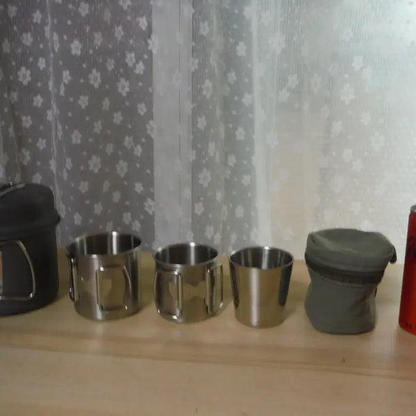 [BUNJANG] Kovea Frikseus Lightweight Aluminum Cookware Pot and Stainless Steel Mug Cup Set with Vacuum Tumbler / (코베아 프릭스) 이스케이프 코펠과 등산 머그컵 세트 진공물컵
