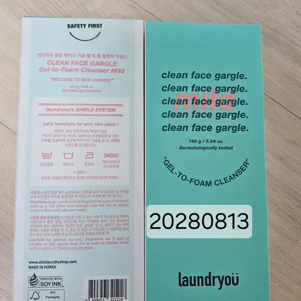 [BUNJANG] Laundry You Clean Face Gel-to-Foam Cleanser Mild / 런드리유 클린 페이스 가글 젤투폼 클렌저 마일드
