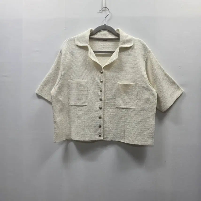 [BUNJANG] Bowen Short-Sleeve Knit Cardigan / 0786 보웬(BOWEN) 카라 반팔 니트 가디건