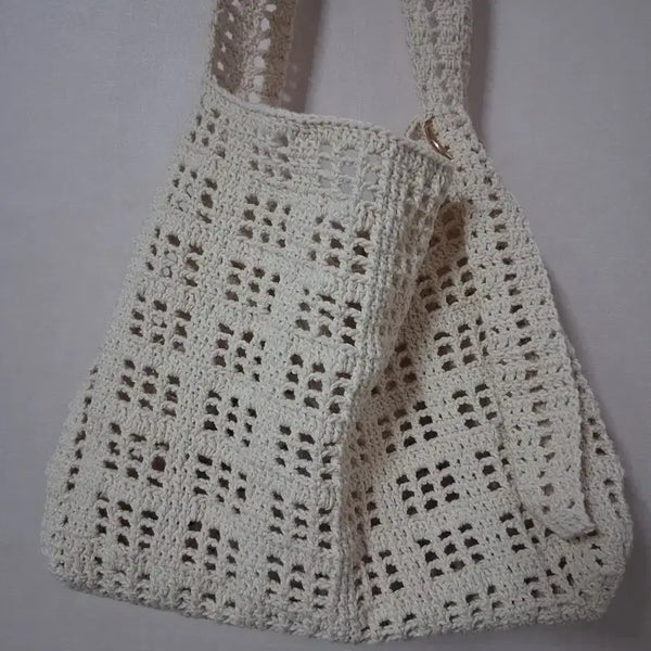 [BUNJANG] Ivory Knit Shoulder Bag / 뜨개 숄더백 아이보리