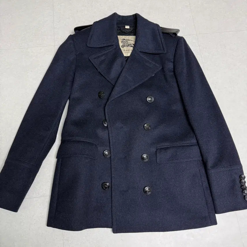 [BUNJANG] Burberry Navy Wool Peacoat Size 50 / 버버리 네이비 울 피코트 사이즈 50
