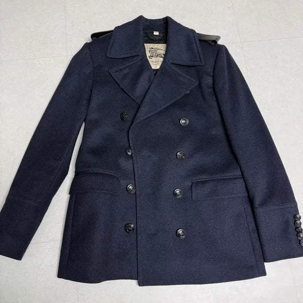 [BUNJANG] Burberry Navy Wool Peacoat Size 50 / 버버리 네이비 울 피코트 사이즈 50