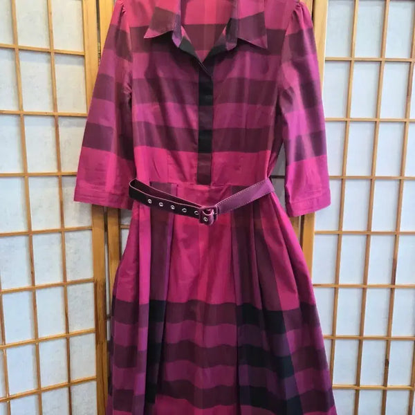 [BUNJANG] Checkered Collar Dress / 스판기 체크무늬 카라 원피스  55