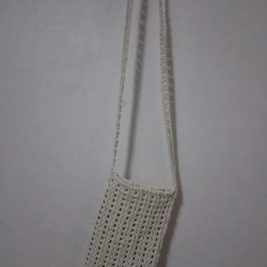 [BUNJANG] Handmade Crochet Crossbody Bag - Ivory / 크로셰 핸드메이드 크로스백 아이보리