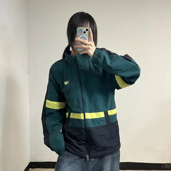 [BUNJANG] New Balance Green Windbreaker Jacket / 뉴발란스 그린 바람막이