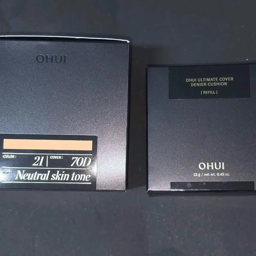 [BUNJANG] OHUI Cushion 70D No. 21 (Main Product + 1 Refill) + 100D No. 20.5 Refill (1) / 오휘 쿠션 70디 21호 본품+리필1 +100디 20.5호 리필 1