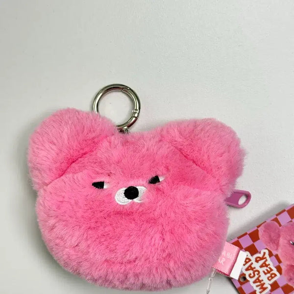 [BUNJANG] Wasabi Bear Pouch Doll Keychain (Pink Wasabi) / 와사비베어 파우치 인형 키링 새상품 정품 핑사비 동전지갑