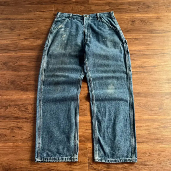 [BUNJANG] Carhartt USA Vintage Single Knee Work Denim Pants / [34]칼하트 USA 빈티지 페인팅 싱글니 워크 데님 팬츠