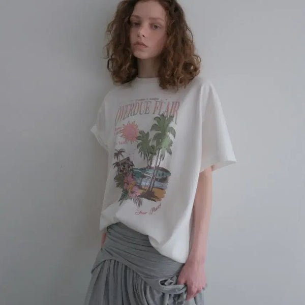 [BUNJANG] Overdue Flare Short Sleeve T-Shirt / 오버듀플레어 반팔티