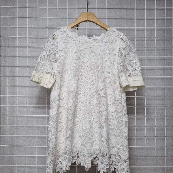 [BUNJANG] Ozsece Lace Blouse / 한섬 오즈세컨 레이스 블라우스