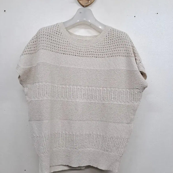 [BUNJANG] Ivory Knit T-Shirt / 니트 티셔츠/구66미사용