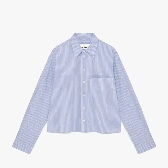 [BUNJANG] Allene Cut-off Stripe Shirt / 알렌느 컷오프 스트라이프 셔츠