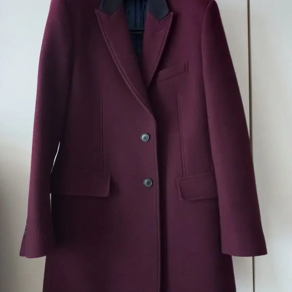 [BUNJANG] Trugen Burgundy Wool Chester Coat / 트루젠 체스터코트 버건디