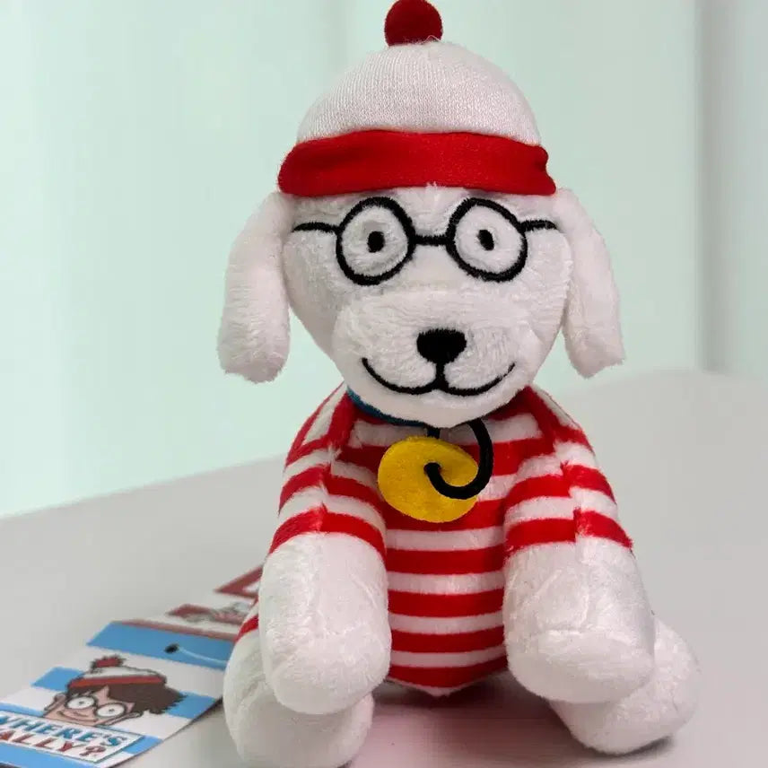 [BUNJANG] Where's Wally? Woof Plush Keychain 13cm / 월리를 찾아라 우프 플러시 인형 키링 13cm 새상품 정품 레트로