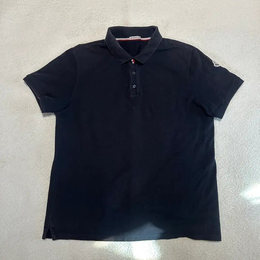 [BUNJANG] Moncler Black Polo Shirt L / 몽클레어 블랙 카라티 L