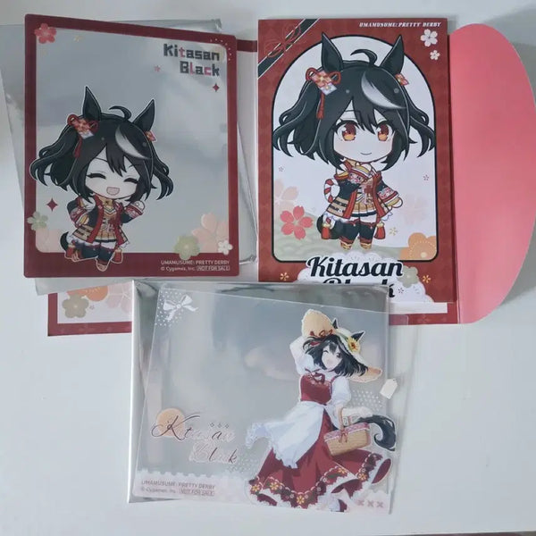 [BUNJANG] Uma Musume KkakaoFriends Collaboration Kitasan Black Transparent Photocard & Postcard Set / 우마무스메 카카코드 콜라보 키타산 블랙 투명 포카 특전 엽서 세트