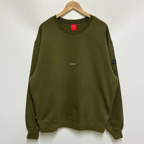 [BUNJANG] A.SOF Drop Shoulder Oversized Brushed Sweatshirt (Khaki, Men's XL) / [남자-105]A.SOF 드롭숄더 오버핏 기모 맨투맨