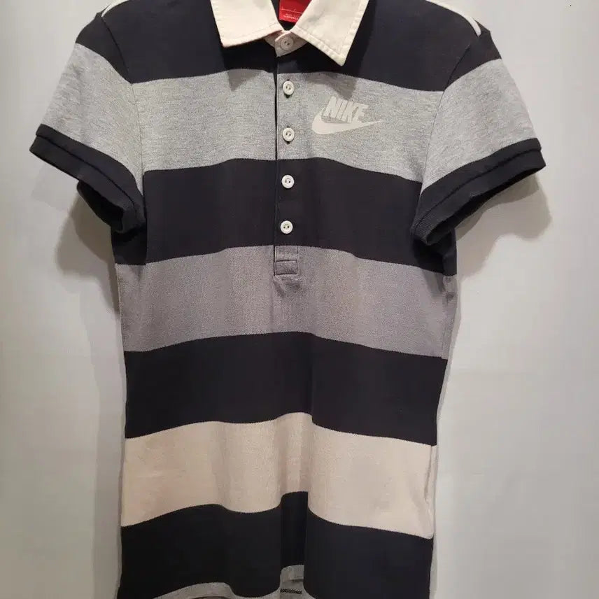 [BUNJANG] Nike Stripe Short-Sleeve Polo T-Shirt / 나이키 스트라이프 반팔 카라티