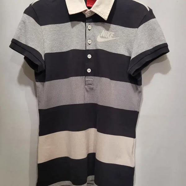 [BUNJANG] Nike Stripe Short-Sleeve Polo T-Shirt / 나이키 스트라이프 반팔 카라티