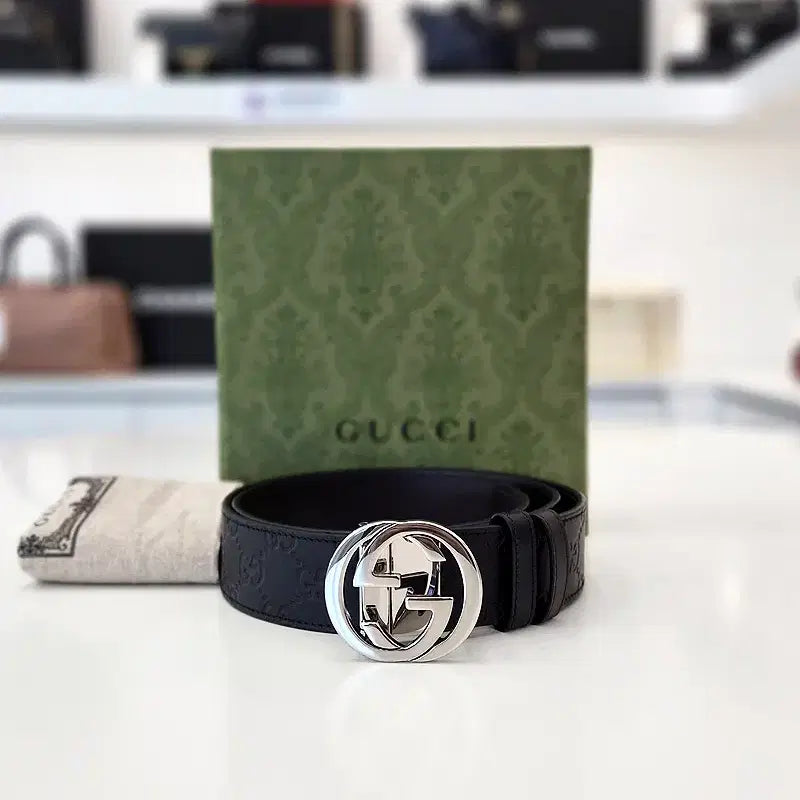 [BUNJANG] Gucci Reversible Men's Belt Black Size 95 / 구찌 리버서블 남성 벨트 블랙 95사이즈 473030