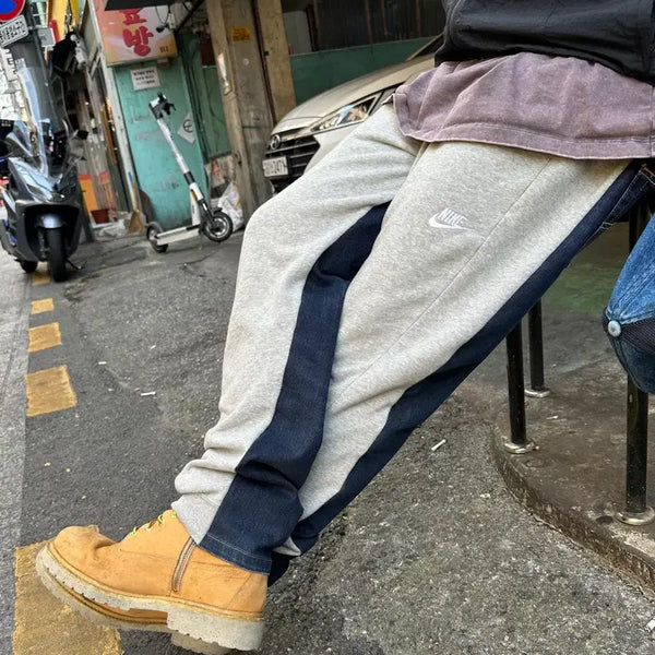[BUNJANG] Custom Oversized Jogging Jeans Grey / 커스텀 오버조깅진 그레이