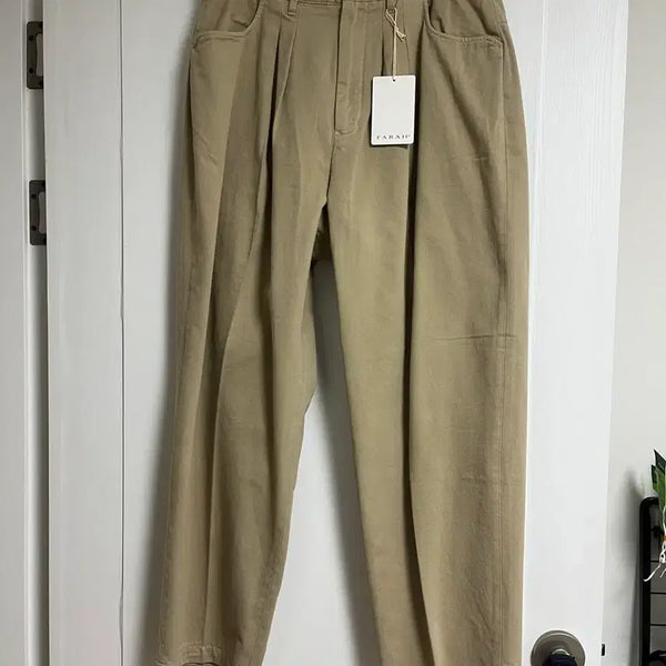 [BUNJANG] Farah Two Tuck Wide Tapered Pants Beige / FARAH 투턱 와이드 테이퍼드 팬츠 32/30 베이지