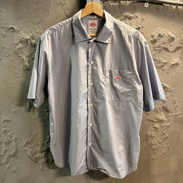[BUNJANG] Danton Pocket Short Sleeve Shirt Sky Blue / 40 단톤 DANTON 포켓 반팔 셔츠 스카이블루