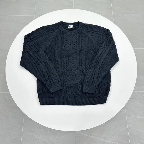 [BUNJANG] Nike Swoosh Cable Knit Sweater XL / 나이키 스우시 케이블 스웨터 꽈배기니트 XL 105
