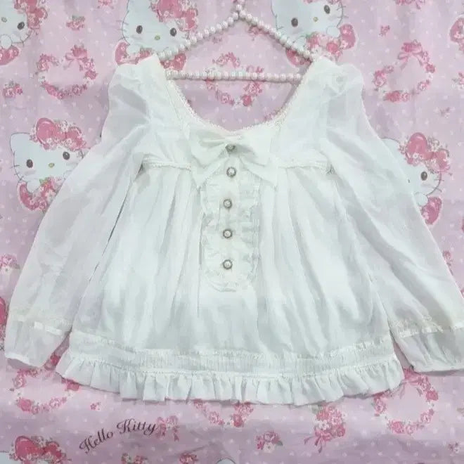 [BUNJANG] Liz Lisa Classic Chiffon Tunic Blouse / Liz Lisa(리즈리사) 고전 쉬폰 튜닉 블라우스
