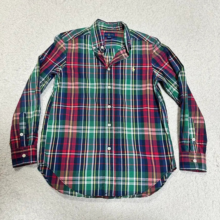 [BUNJANG] Polo Ralph Lauren Kids Plaid Shirt / 폴로 랄프로렌 키즈 아동 체크 남방 셔츠 m 10-12