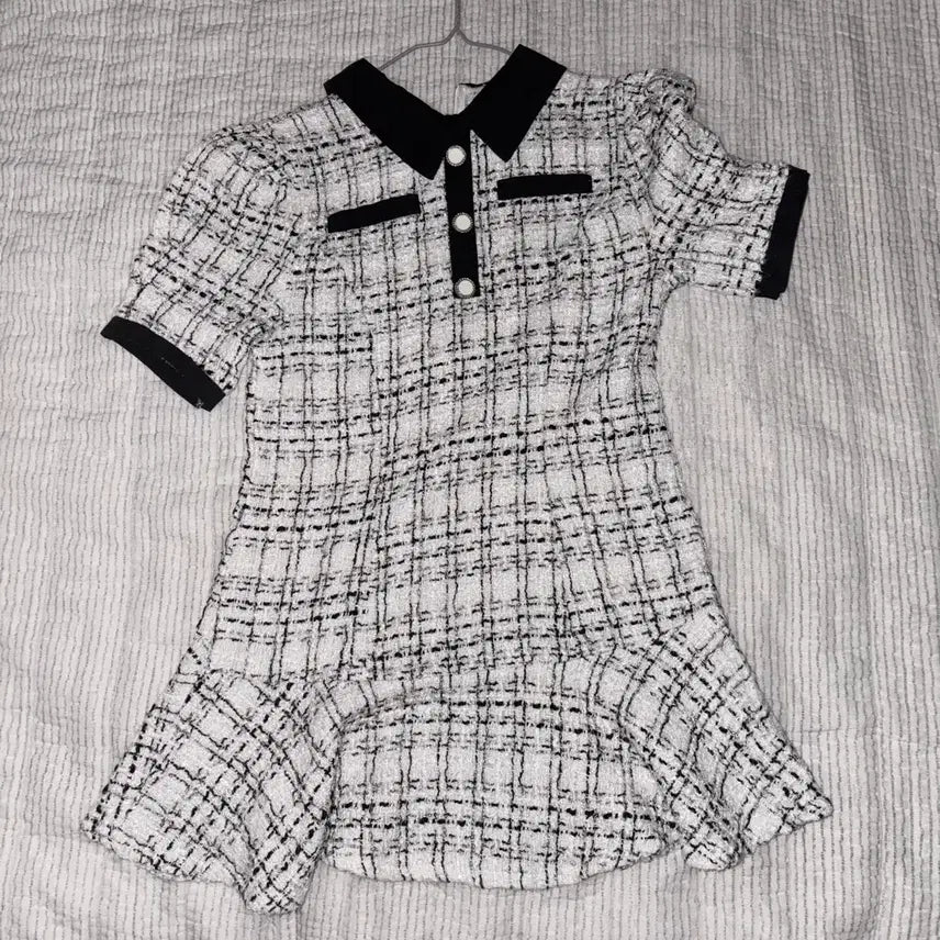 [BUNJANG] Vintage Onegyaru Tweed Blouse Dress / 빈티지 오네갸루 일녀 스나계 트위드 블라우스 원피스