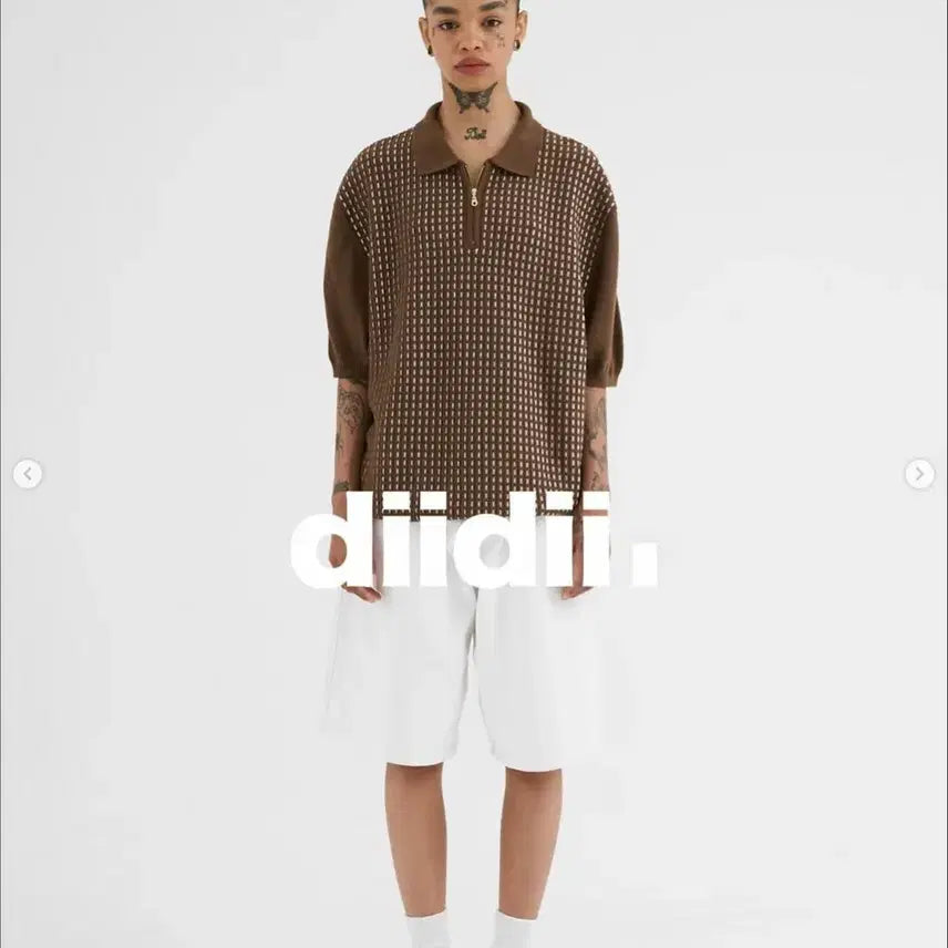 [BUNJANG] diidii Knit Polo Brown M / diidii 니트폴로 브라운 M사이즈