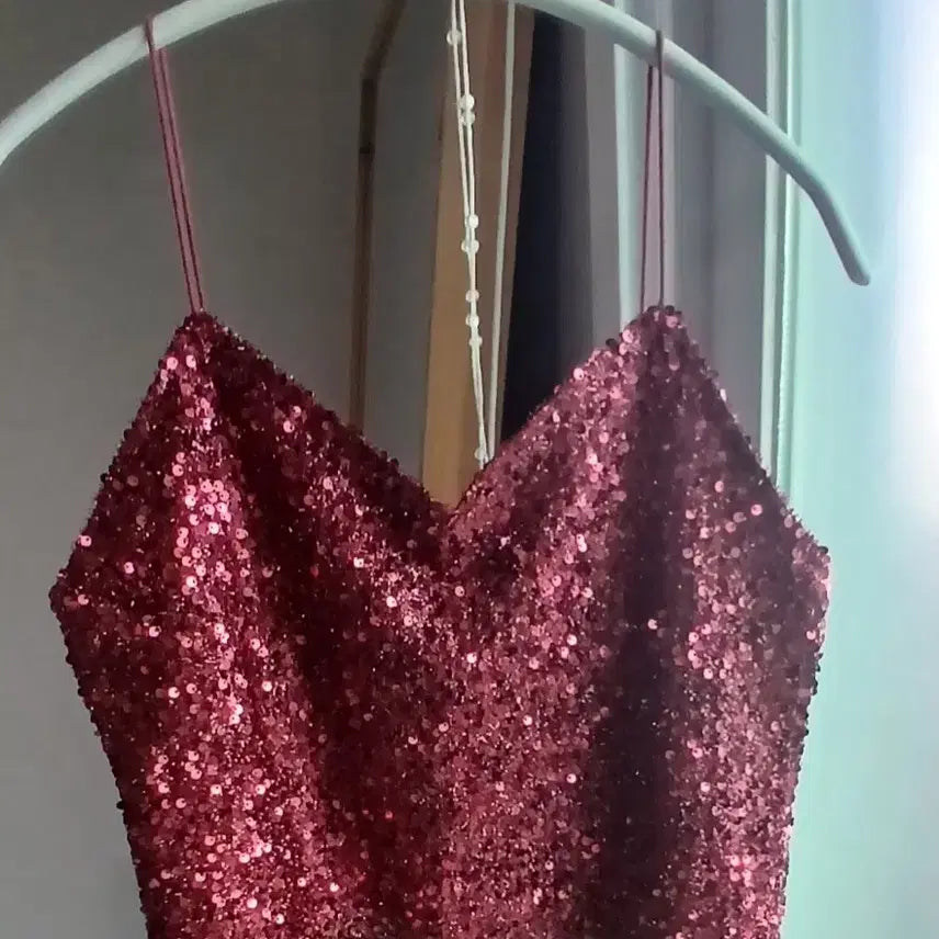 [BUNJANG] LARTIGENT Sequin Bustier Top Burgundy / (새상품)LARTIGENT 라티젠  뷔스티에