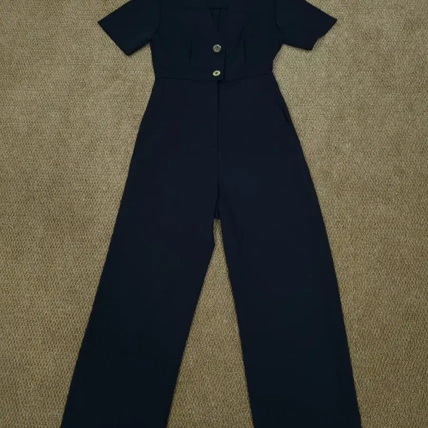 [BUNJANG] Sandro Black Jumpsuit Gold Button Detail / 산드로 점프수트