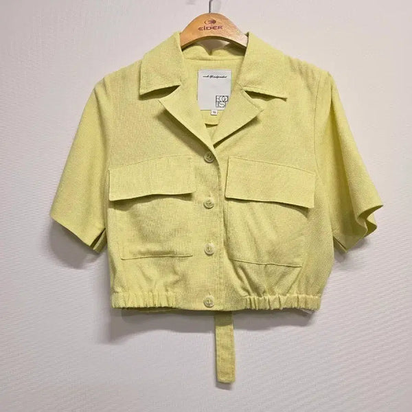 [BUNJANG] Egoist Yellow Cropped Jacket / [에고이스트] 옐로우 크롭 자켓