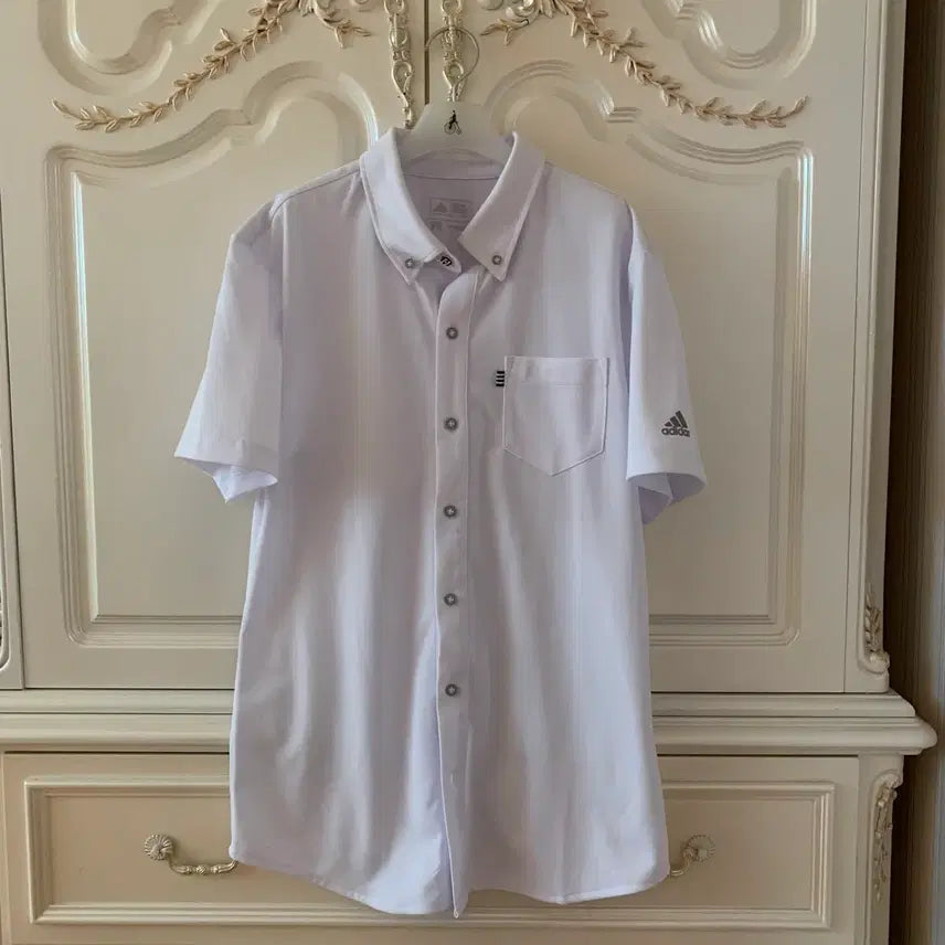 [BUNJANG] Adidas Short Sleeve Polo Shirt White / 아디다스 반팔 셔츠 화이트