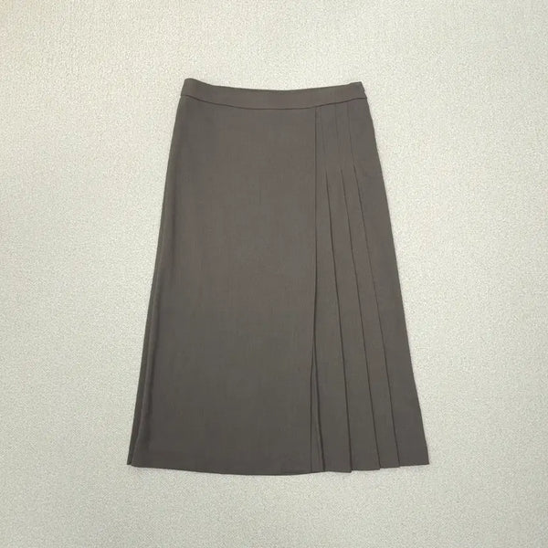 [BUNJANG] LBL Women's Pintuck Long Skirt Brown FW W4485 / (77/새상품)LBL 여성 핀턱 롱 스커트 브라운 fw W4485