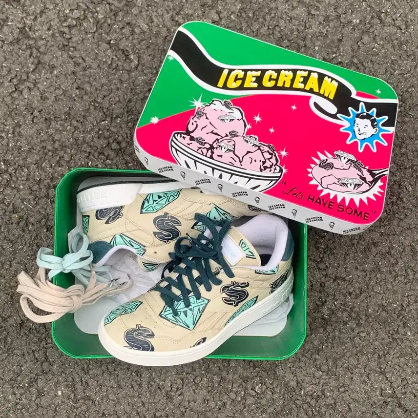 [BUNJANG] BBC ICECREAM x Reebok BB4000 MU 'Diamonds & Dollars' Sneakers (Size 265) / BBC ICECREAM x Reebok Diamonds 스니커즈