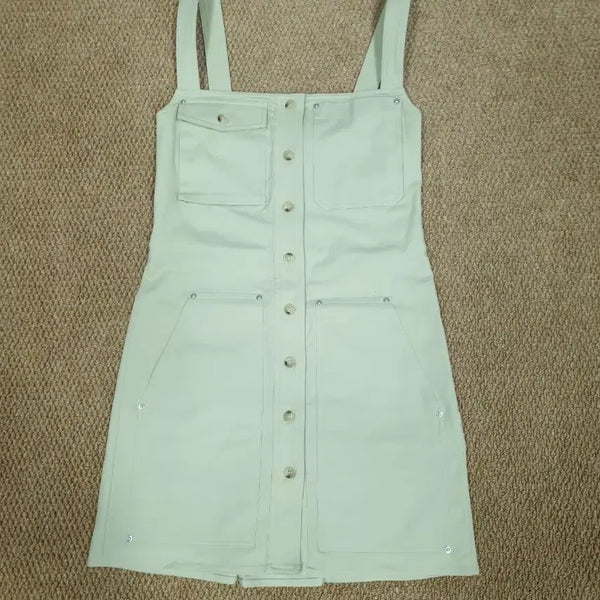[BUNJANG] Helmut Lang Beige Button Pocket Midi Dress / 헬무트랭 원피스