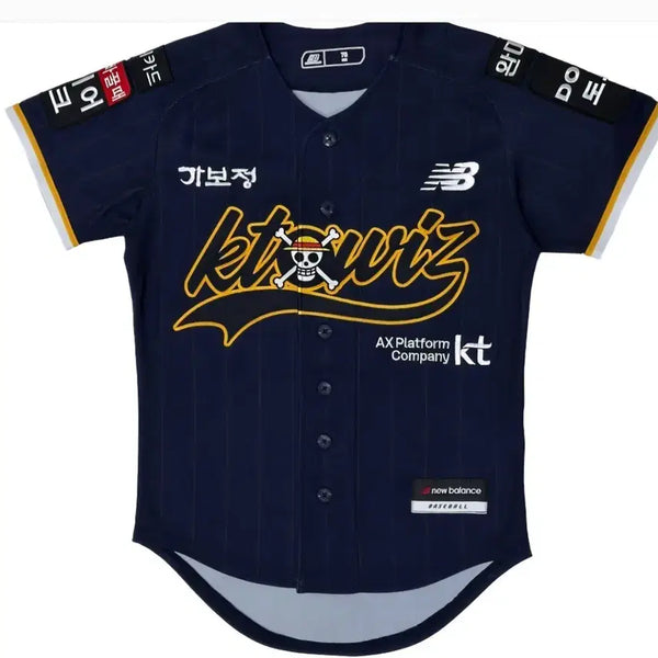 [BUNJANG] KT Wiz x ONE PIECE Authentic Jersey Navy Size 75 / KT 위즈 x 원피스 어센틱 유니폼 네이비 75
