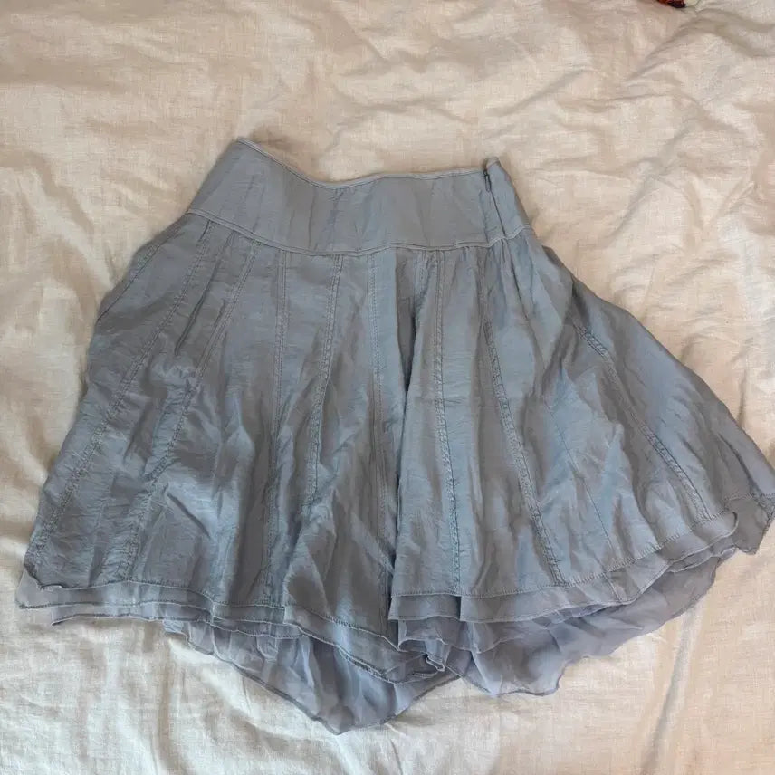 [BUNJANG] Vov Ruffle Midi Skirt Grey / Vov 보브 프릴 미디 스커트 그레이 빈티지 모리
