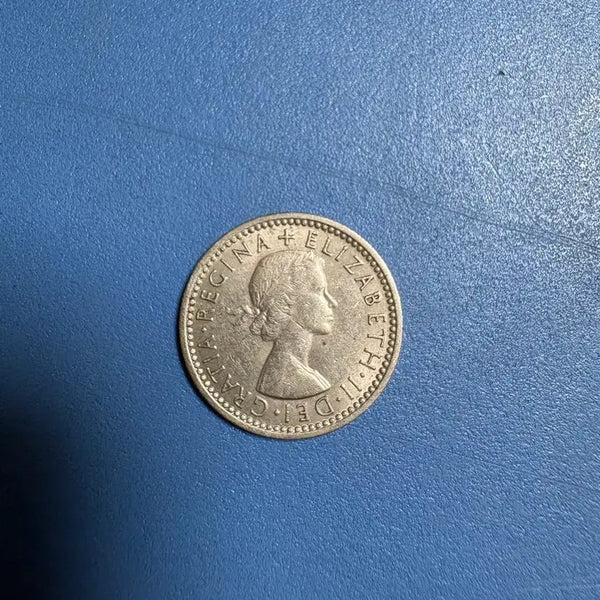 [BUNJANG] 1957 Elizabeth II Sixpence Coin / 6펜스 엘리자베스 2세 여왕 1957 주화